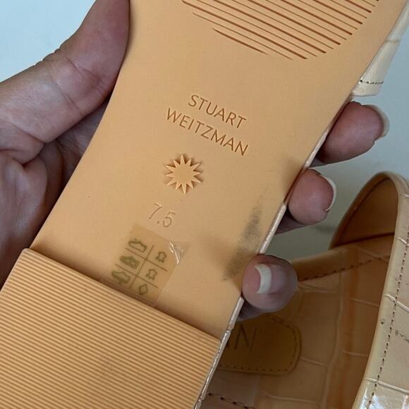 Stuart Weitzman Summer Slide Sandal in Mango Size 7.5 - Picture 8 of 8